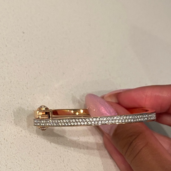 Rose gold Swarovski diamond bangle - Picture 8 of 8